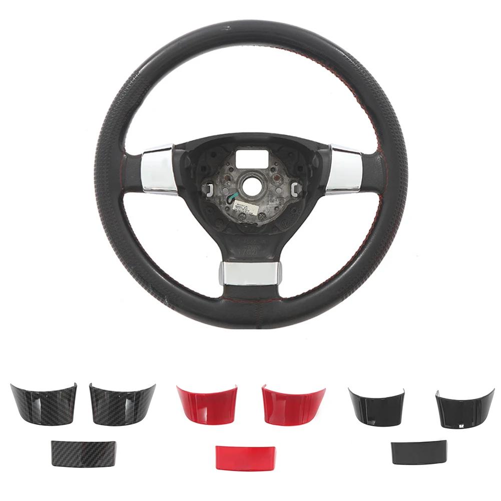 1/2/3 шт. Декоративная накладка на руль автомобиля, наклейка, подходит для Volkswagen VW Golf 5 MK5 Passat B6 Jetta Tiguan 2007-2011