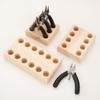 Wooden Tool Holder Non Slip Multi-slots Wood Stand Keep Neat Pliers Storage Holder  Craft Tool
