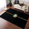 Brazil CBF Logo on Black Background Patterned carpet, suitable as a non slip play mat for the living room and bedroom sofa