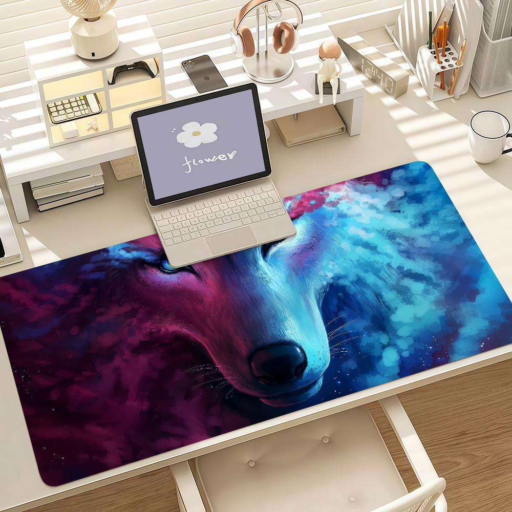 Wolf Mouse Pad Anti Slip Rubber Edge Locked Thickened Laptop Gaming Desk Mat
