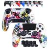JYXETOV PS5 Edge Controller Silicone Free Can Be Charged with the Original Printing Pattern Cover, Ergonomic, Protection, 8-button Cap, Charger,