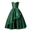 Long Long Large Junior High Recital [LIANFOR] Children's Dress, Girls' Dress, Kids, Piano, Size, Plain, Satin, Elegant, Junior, School, Formal,
