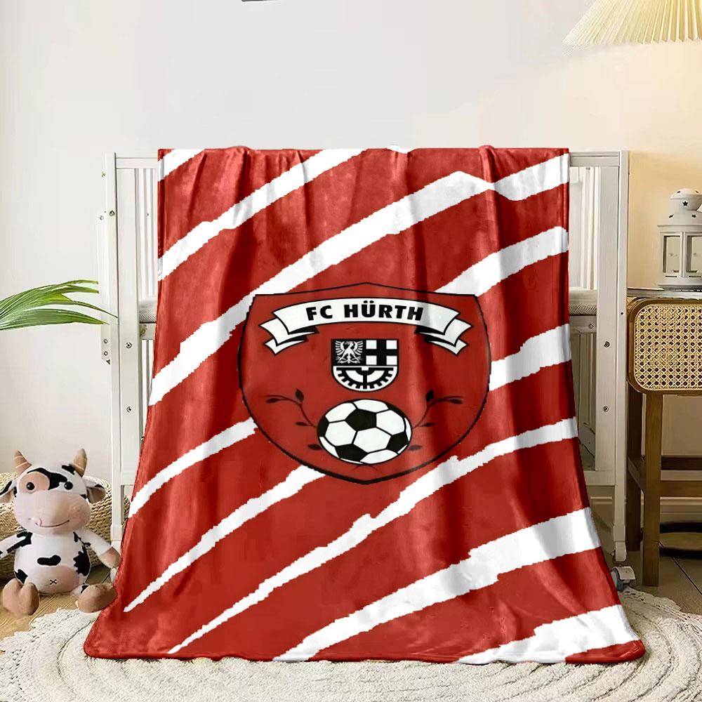 "FC Hürth Soccer Logo Blanket Design" print blanket soft and cozy perfect for the living room bed sofa or a nap,gift