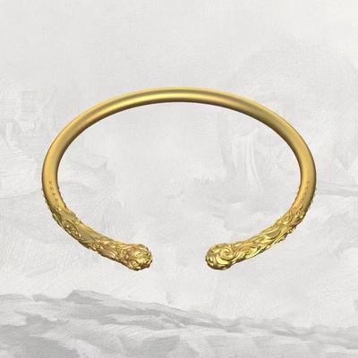 Черный Миф Укун: Золотой браслет-кольцо - дизайн стягивающего проклятия