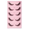 5 пар кошачьих ресниц с натуральным 3D-эффектом, простые в использовании, очаровательные, густые, вьющиеся, имитирующие макияж, накладные ресницы
