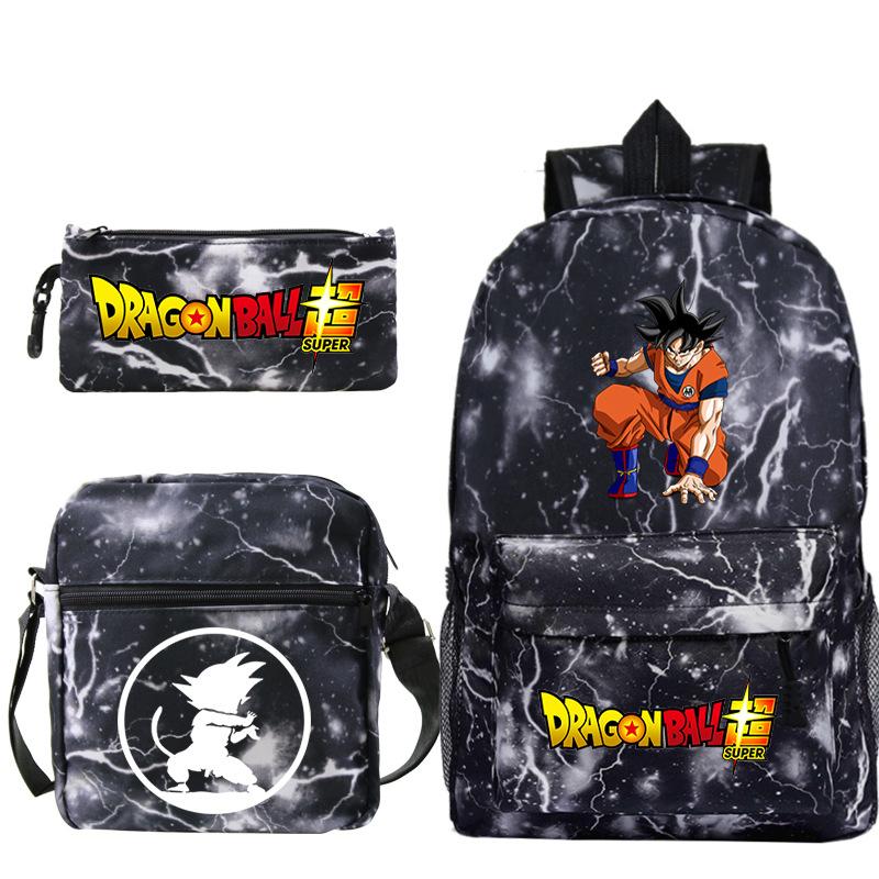 Драгонболл драгонболл набор из трех предметов анимационная периферия новый набор пеналов досуг студенческий рюкзак