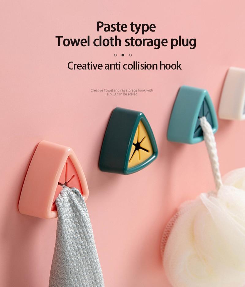 Towel Holder Towel Storage Racks Hanger Adhesive Towels Storage Wash Cloth Clip Sucker Wall Window Bathroom Kitchen Accessories CLE