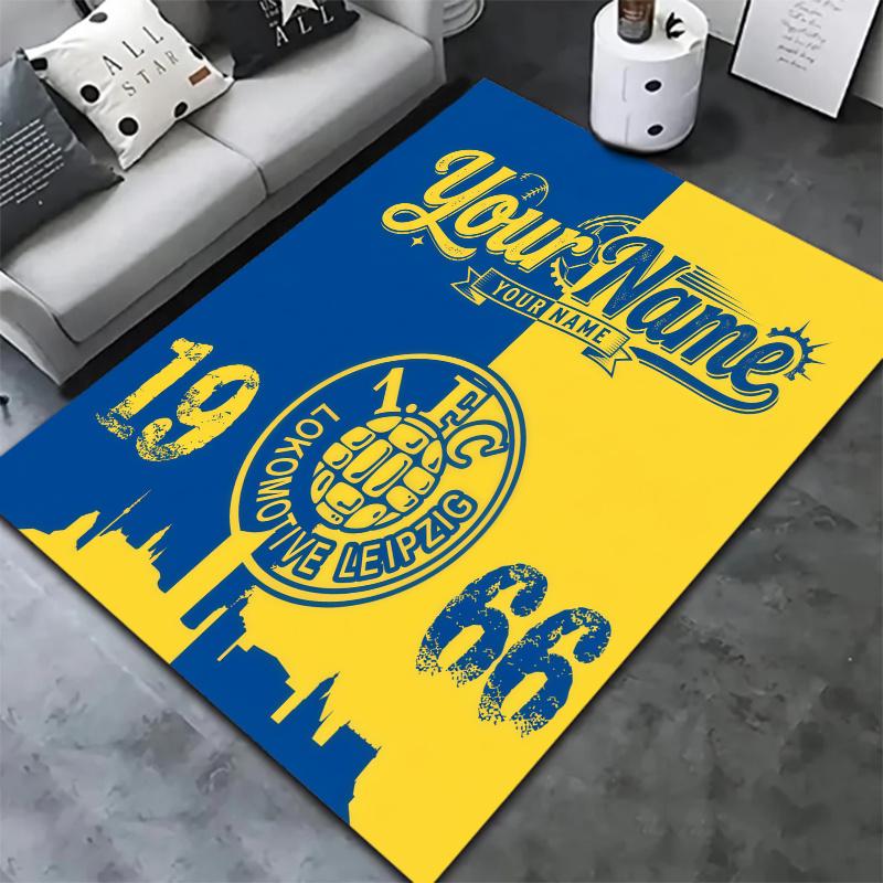 1 Fc Lokomotive Leipzig Custom Name Carpet Rug For Living Room Bedroom Home Sofa Decoration Kids Play Nonslip Floor Mat