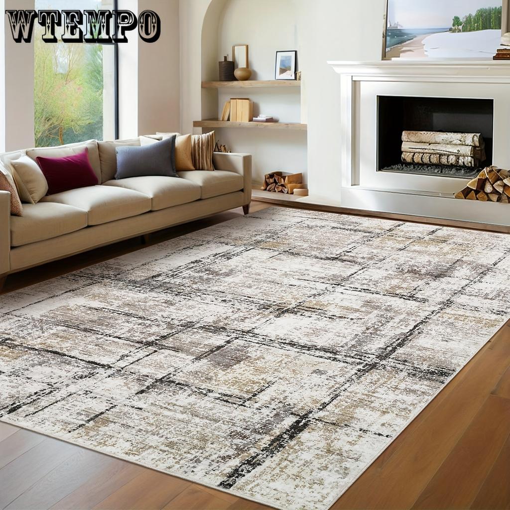 Ковер для гостиной, однотонный, износостойкий, простой в уходе, противоскользящий коврик для журнального столика