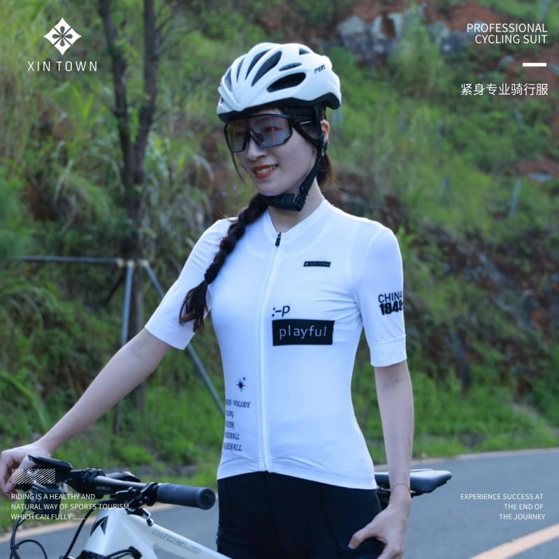Men Women Cycling Jersey Short Sleeve Breathable Quick Dry Bike Shirt