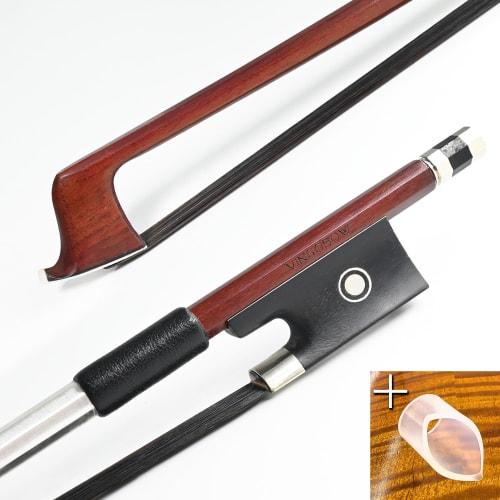VINGOBOW Brazilwood Violin Bow, 4/4, Full Size, 74.5cm, Ebony, Frog, Natural, Mongolian Black, Horsehair, Balanced Warm Tone