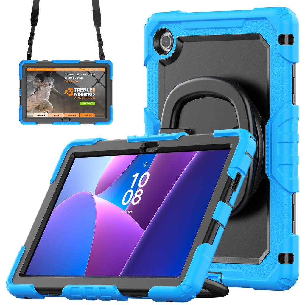 Для Lenovo Tab 10.1 (2025) TB-311XU/Tab TB311FU Чехол-подставка PC + Силикон Чехол для планшета с плечевым ремнем