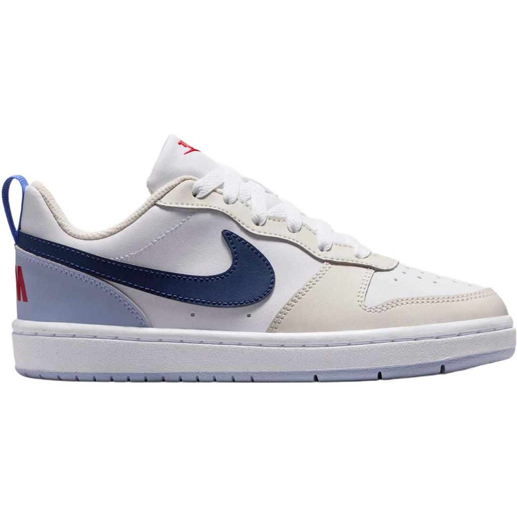 Nike Court Borough Low Craft BGGCEL Универсальная Мода Прочные Низкие Детские Кеды для Скейтбординга Детские кроссовки Белый Синий IM3384141