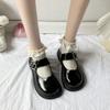 Women's Shoes Round Toe Japanese Style Lolita Female Footwear Off White Gothic Loafers Cute Mary Jane Kawaii With Stylish