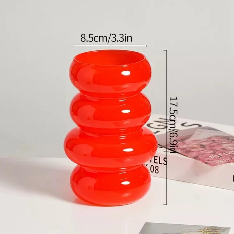 Современная розовая стеклянная ваза, гидропонные цветочные вазы, декоративная стеклянная ваза для цветов для домашнего офиса, декор стола, свадебные центральные украшения