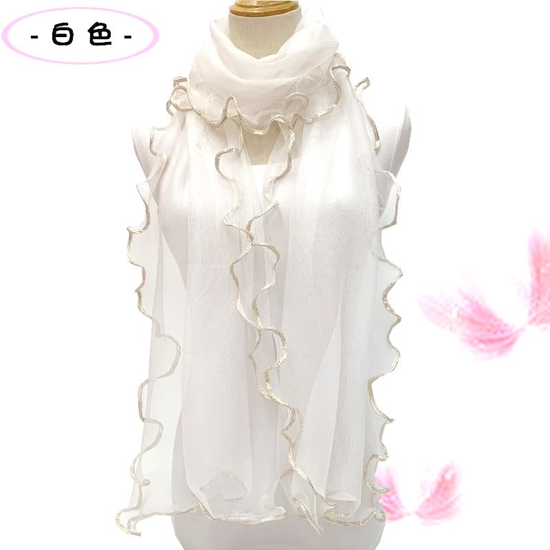 Lace Scarf Women Lightweight Hijab Elegant  Print Silk Neckerchief Shawl Wraps Headband Handle Hair Accessories Bandana