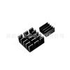 Black Aluminum Raspberry Pi Heat Sink Kit (1 Small, 1 Large) for 3B/4B Models