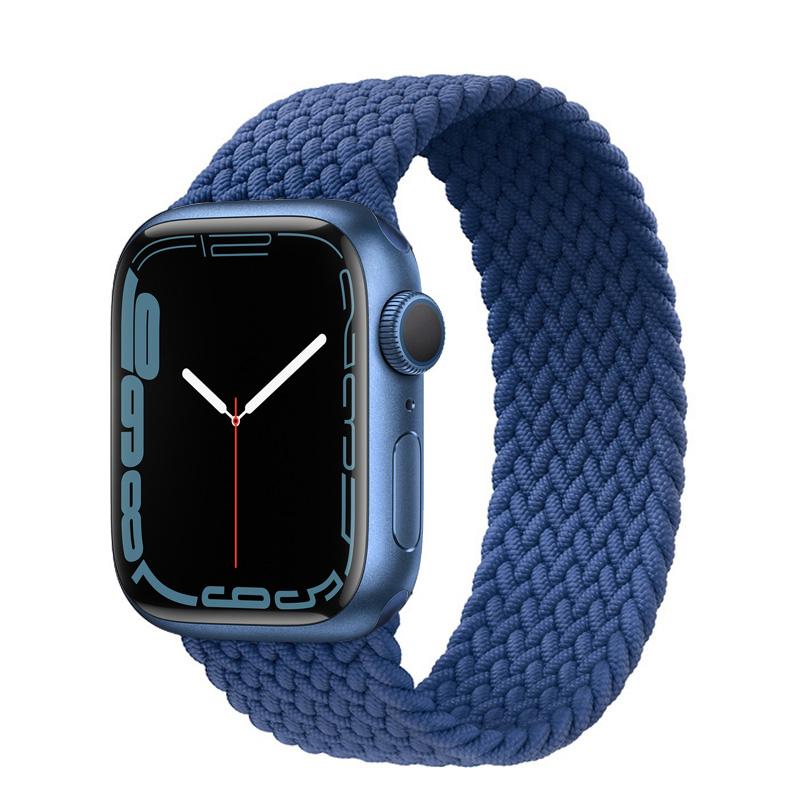 Плетеный ремешок Solo для Apple Watch Band 44 мм, 40 мм, 45 мм, 41 мм, 49 мм, 42 мм, 38 мм, эластичный браслет iWatch series 7, 3 SE, 6, 8, ультра-ремешок