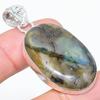 Labradorite Handmade 925 Sterling Silver Jewelry Pendant 1.97" C7Y67