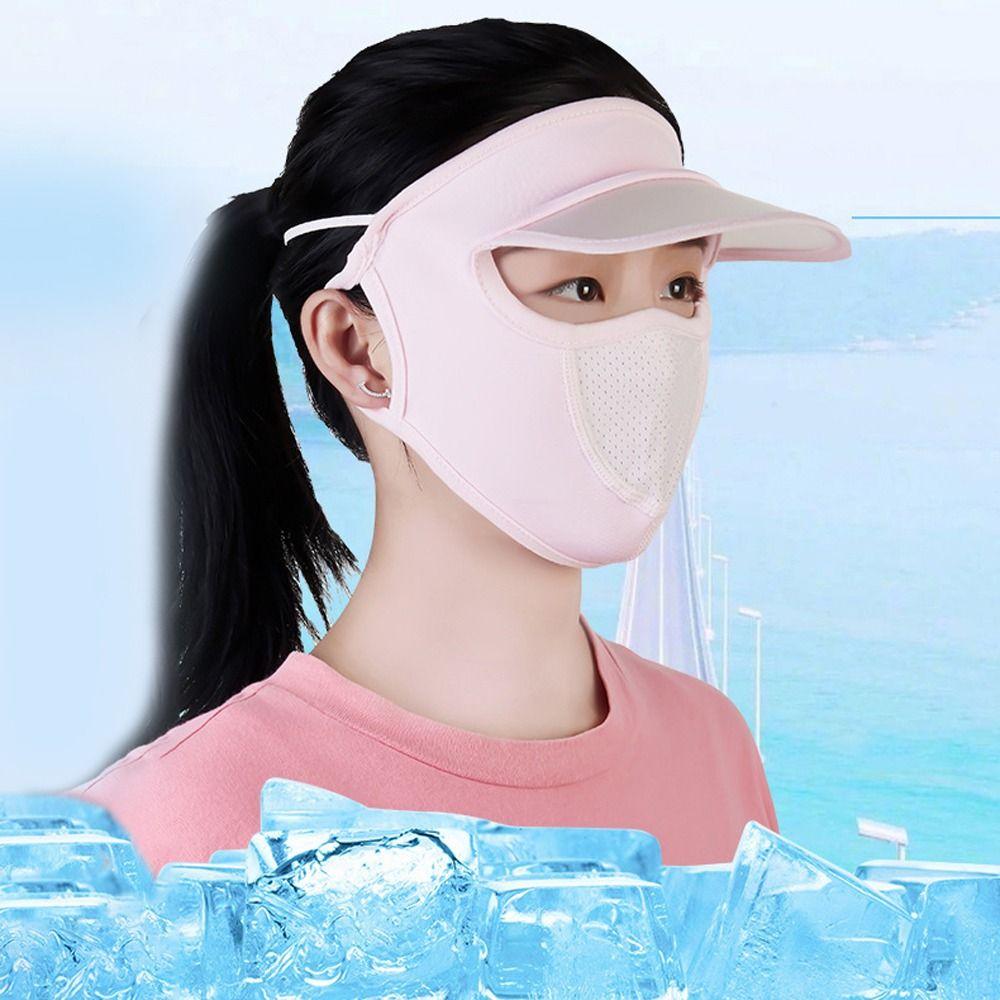 Face Veil With Brim Summer Sunscreen Mask Womne Sun Hats Driving Face Mask Face Gini Mask
