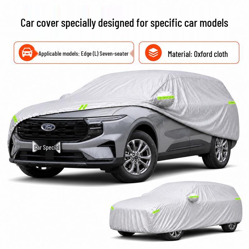 Чехол для автомобиля Ford Edge L: Всесезонная водонепроницаемая и теплоизолирующая Оксфордская ткань.
