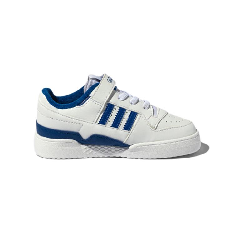 adidas Оригинальные FORUM Low I Низкие детские кроссовки Бело-синие для младенцев и малышей FY7986
