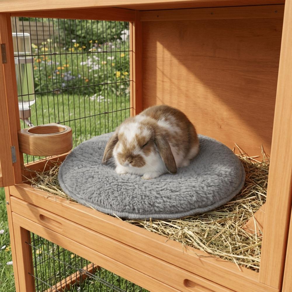 Round Rabbit Nest Mat Warm Hamster Sleeping Bed Pet Cushion Guinea Pig Bed for Guinea Pig Rabbit