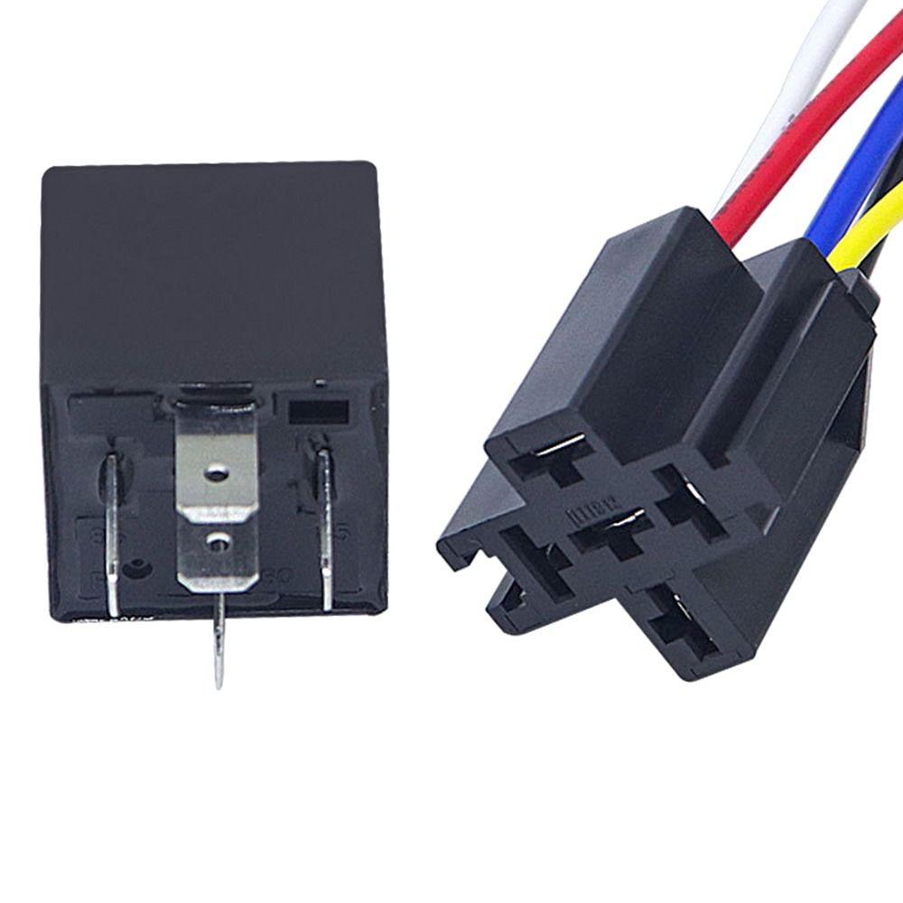 With Harness Relay Socket Power Switch 12V 24V 40A Automotive Relay 4Pin 5Pin 4P 5P Car Relay
