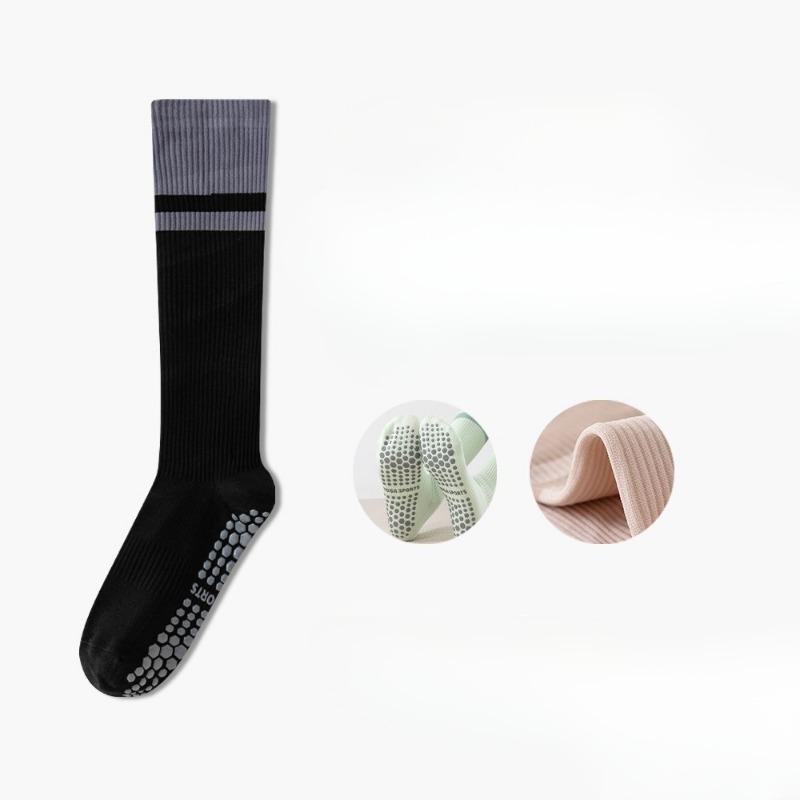 Женские осенние профессиональные нескользящие фитнес-носки для пилатеса, велоспорта, йоги, для похудения ног, компрессионные носки до икр