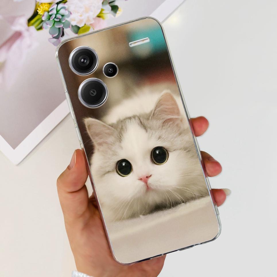 For Xiaomi Redmi Note 13 Pro Plus Pro+ Case Transparent New Fashion Pattern Soft TPU Etui For Xiaomi Redmi Note 13 4G 5G Bumper