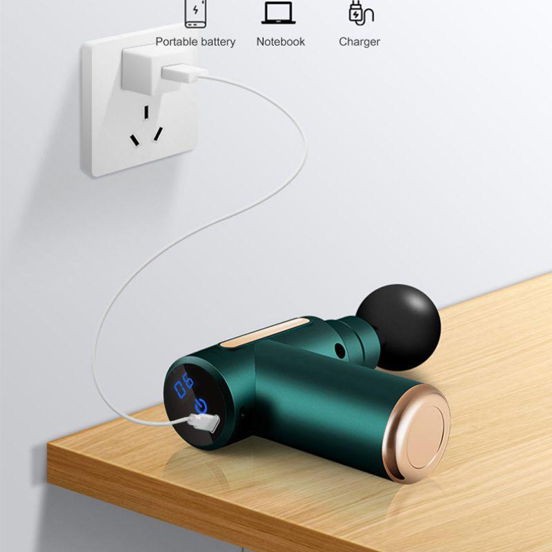 Портативный мини-аппарат для глубокого массажа тканей с фасциальным пистолетом, легкий и регулируемый по скорости массажный аппарат, подходящий для всего тела