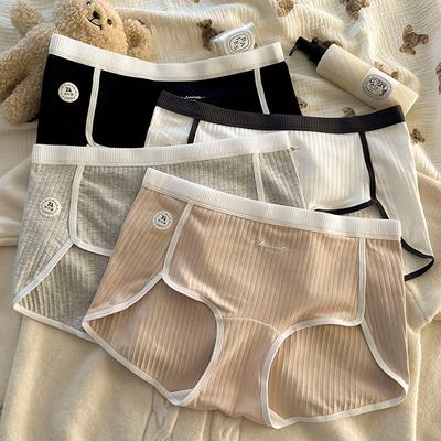 Большие размеры женские хлопковые расширенные штаны для спорта и отдыха, антибактериальные, ветрозащитные, студенческие, боксеры