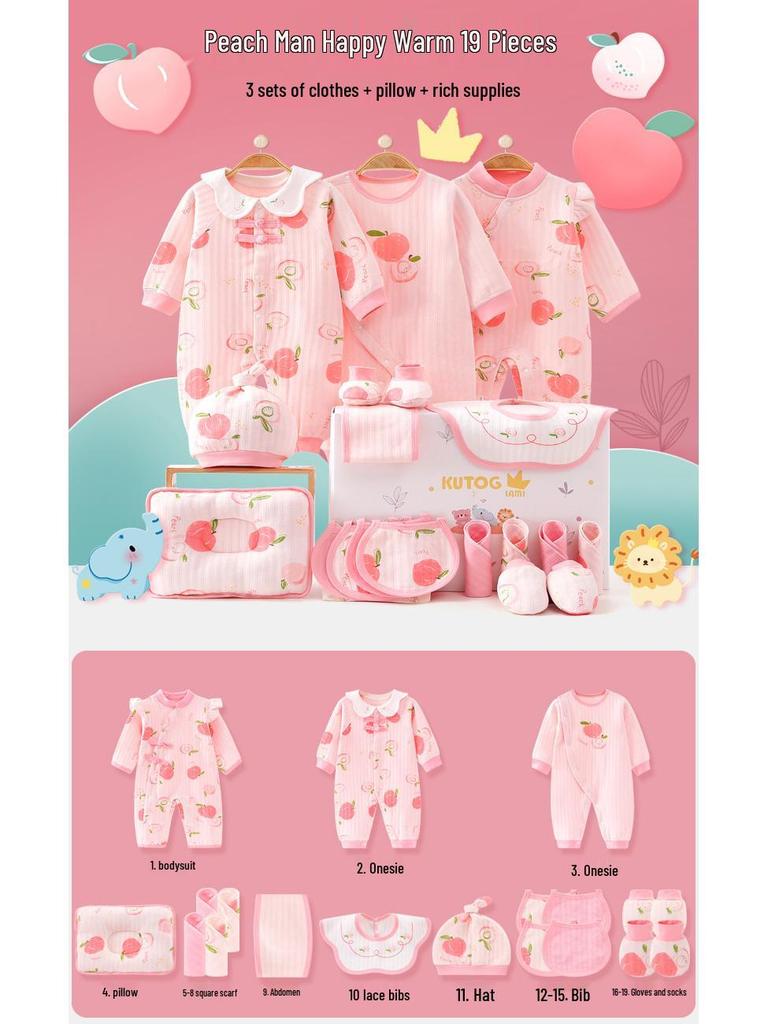 Комплект песочников из чистого хлопка для новорожденных – Подарочная коробка для малыша на осень/зиму, Идеально подходит для первенца и празднования важных моментов