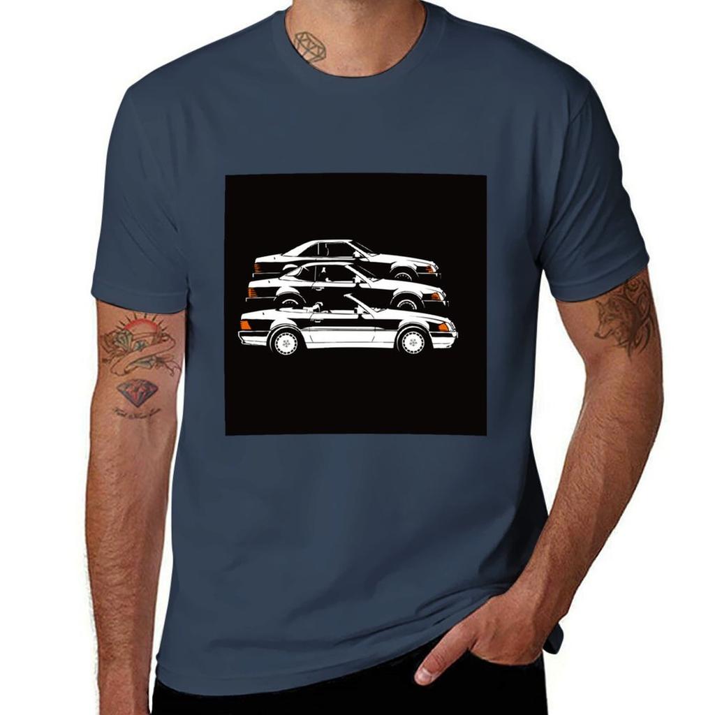 Car Tshirt Mb T R129 Anime Oversize Shirts Unisexs Shirts Graphic T