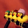 Lovely Duckling In The Car Ornament With Helmet Chain Car Interior Accessories Decorations Auto Dashboard Toys Duck In The Car