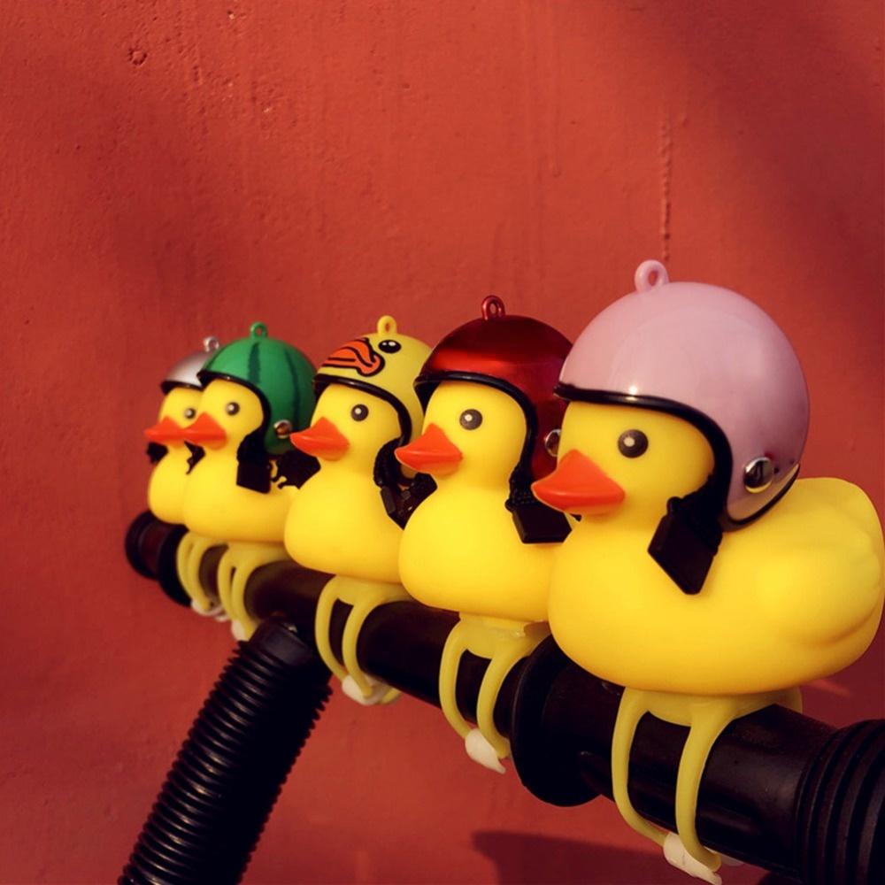 Lovely Duckling In The Car Ornament With Helmet Chain Car Interior Accessories Decorations Auto Dashboard Toys Duck In The Car