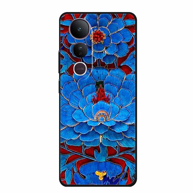 3D Тисненый Чехол Для Vivo V50 Lite 4G Чехол Для Телефона V 50 lite Coque Цветы Силиконовый Мягкий Задний Чехол Funda Для Vivo V50 Lite 5G Чехол