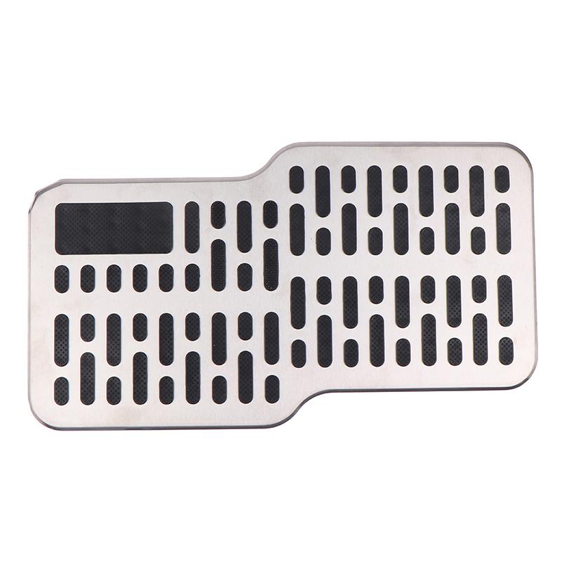 Auto Foot Rest Pedal Plate Floor Carpet Mats Non-Slip Stainless Heel Pad For Truck Suv Black Beige Brown Car Accessories