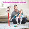 Надувная палка с головой лошади 37" Реквизит для вечеринки для детских забегов Фото ПВХ Палка-лошадь Карнавальная игрушка для мероприятий на тему лошадей Дней рождения