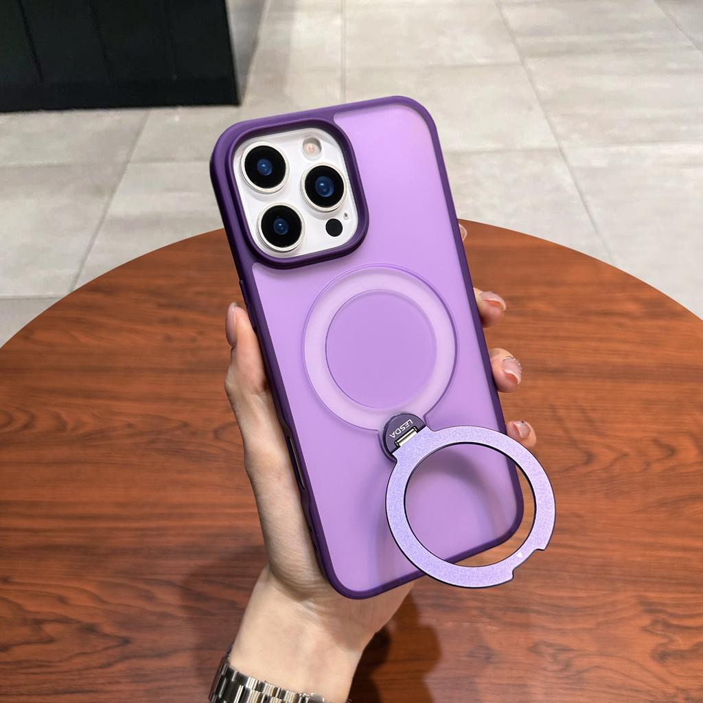 Применимый iPhone Магнитный металлический кронштейн Чехол для мобильного телефона Apple 16 матовая поверхность с ощущением кожи противоударная защитная крышка