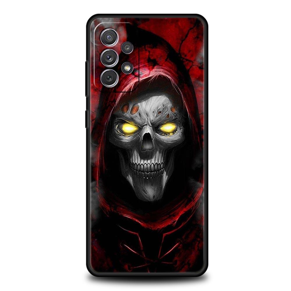 Grim Reaper Skull Skeleton Phone Case for Samsung Galaxy A51 A71 A21S A12 A11 A31 A52 A41 A32 A23 A33 A53 A73 A03S A13 5G Cover
