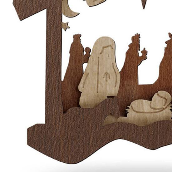 Рождественский кулон в виде Рождества, изысканное мастерство, вертеп, подвесное украшение для рождественской елки, украшение для дома