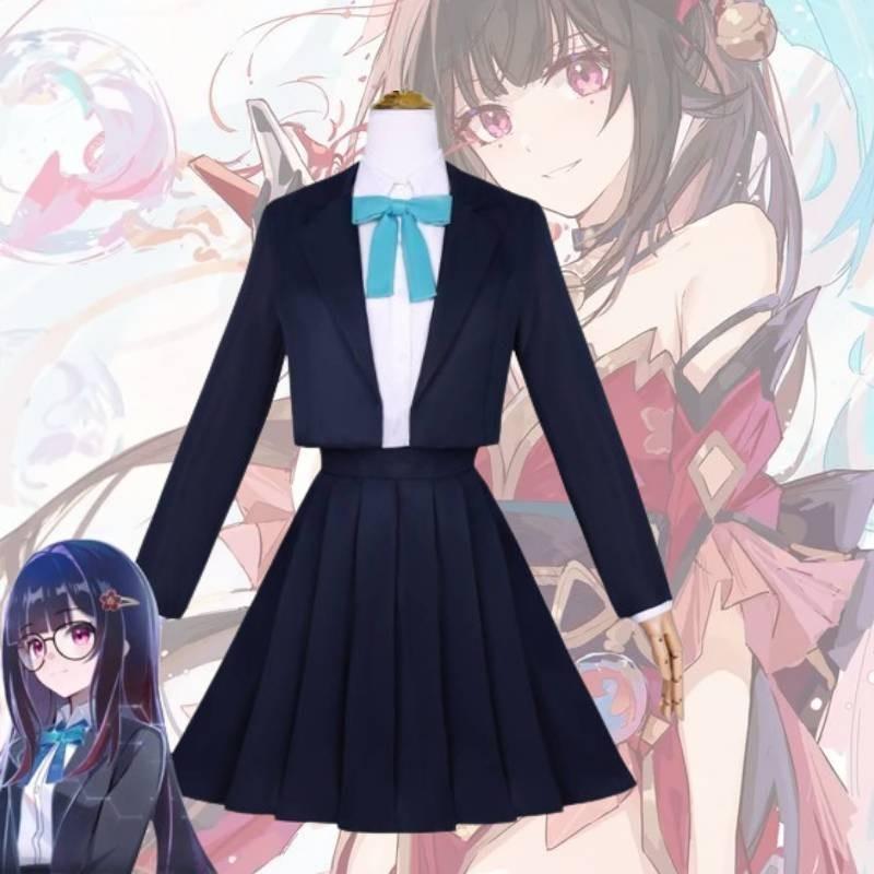 Милый костюм огненного цветка для косплея с аксессуарами и париком для игры, аниме, ролевой игры