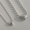 MIDNIGHT MOMENT bumpy love pierce necklace - silver