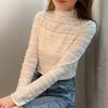 Модная кружевная блузка женская элегантная кружевная рубашка с длинным рукавом женская осенняя женская одежда офисные топы 29747