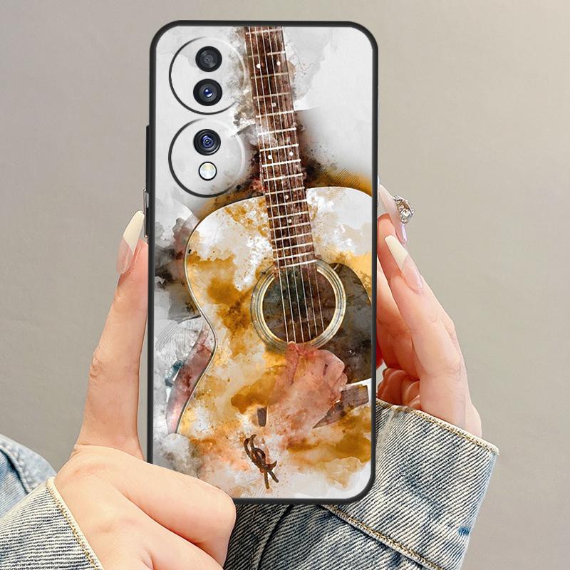 Guitar Music Case For Honor Magic 5 6 7 Pro Honor 90 70 50 200 400 Lite X9b X9a X8b X8a X8 X9 X9c Cover
