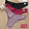 3PCS/Set Cotton Lingerie Panties Sexy Underwear Women Briefs Tangas Female Underpants Pantys Thong Panties Bikini Solid 6 Color