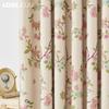 1PC LOZUJOJU Modern European Flower Print Curtains Blue Beige Window Drapes For Living Room Bedroom Window Home Decor