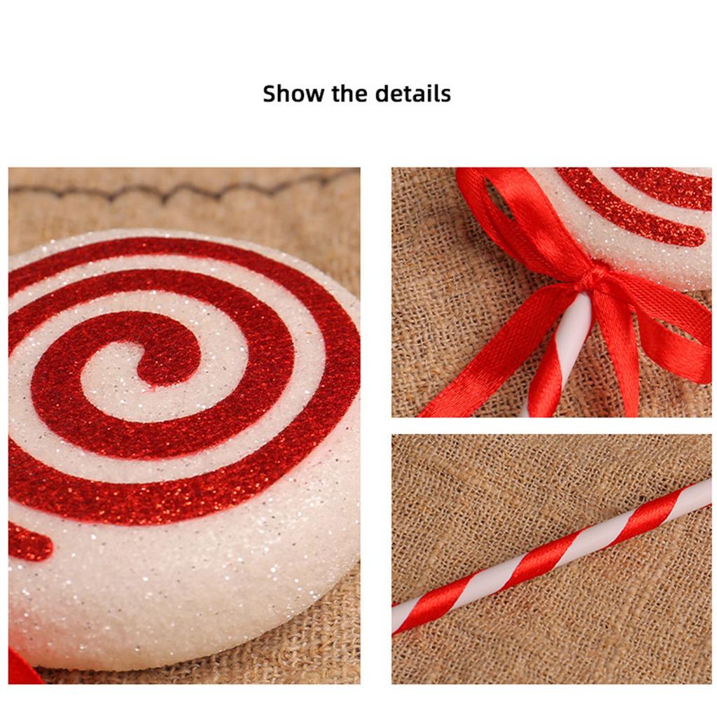 Красочные рождественские украшения из леденцов, креативные праздничные палочки, конфеты, украшения на елку, реквизит