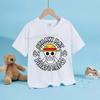 Anime Luffy Zoro Boy T Shirt One Piece Short Sleeve White Tops Summer Children Clothes Toddler Cotton Tee Shirts Baby Clothing